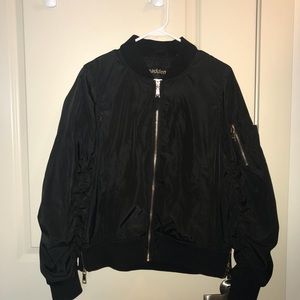 juniors black bomber jacket